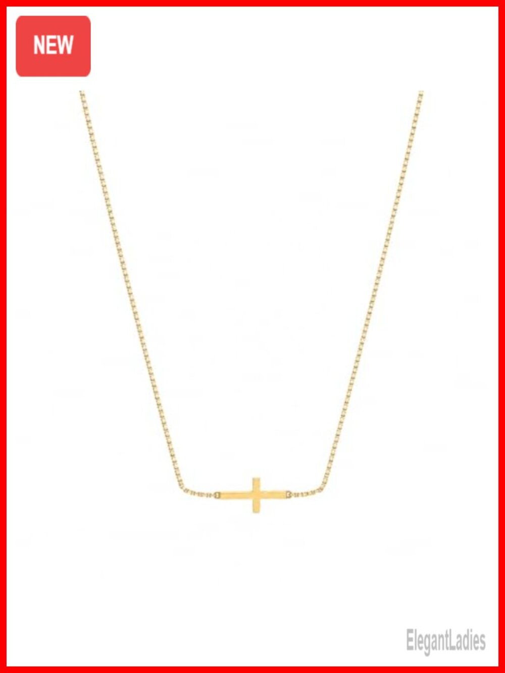 14K Gold Cross Necklace for Women, Adjustable Faith Pendant Jewelry